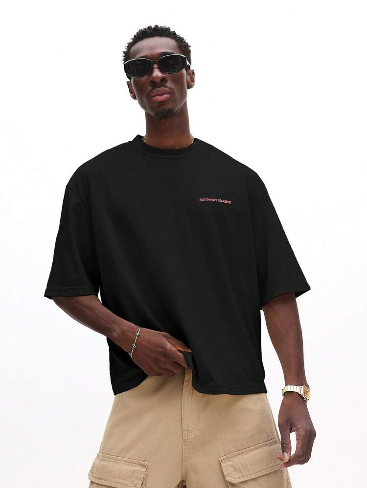 Boxy Fit Text Graphic Tee