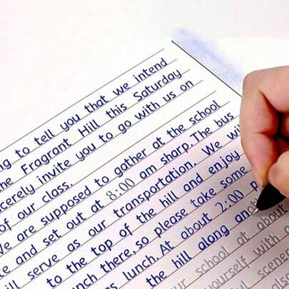 1pc Hengshui Style English Copybook, Reusable, High Exam Practice Calligraphy Tracing BookNew Year Gift, School Supplies