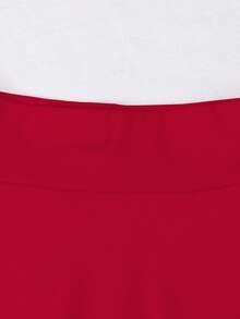 女童休闲多功能运动芭蕾舞紧身裤裙 - 酒紅色 - 查看 5