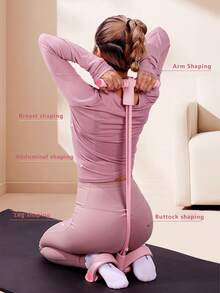 1pc Yoga Resistance Band Gym Accessories - Pink - View 7