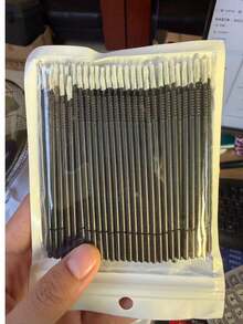 HMQ Beauty 100支装一次性微型刷头睫毛嫁接卸除棉签，带尖端睫毛增长工具，散装 - 彩色 - 查看 20