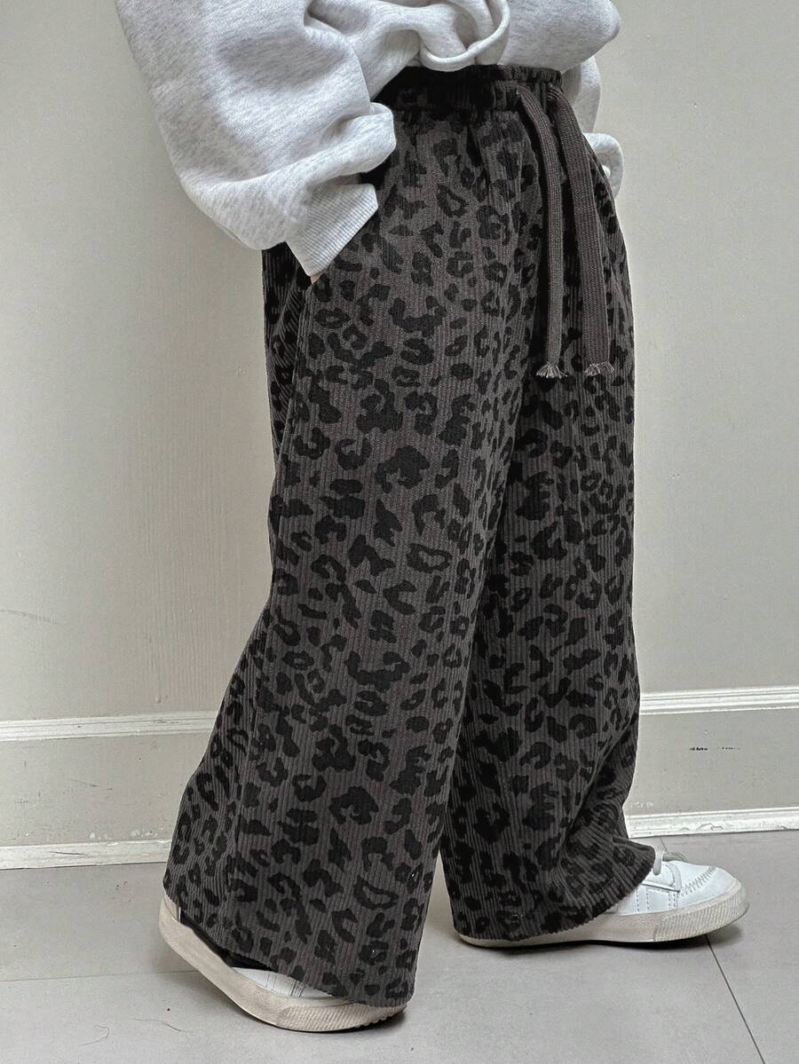 Dazy Kids Toddler Boys' Loose Casual Leopard Print Pants, Autumn