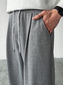 HUEFORM 男士休闲纯色抽绳腰带运动裤