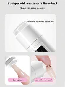 Teckwe UV LED美甲灯，迷你UV美甲灯，便携式美甲烘干机，立式美甲灯，专业UV迷你美甲烘干灯，带支架的迷你UV美甲灯，法式印章（粉色或白色），情人节礼物 - 彩色 - 查看 7