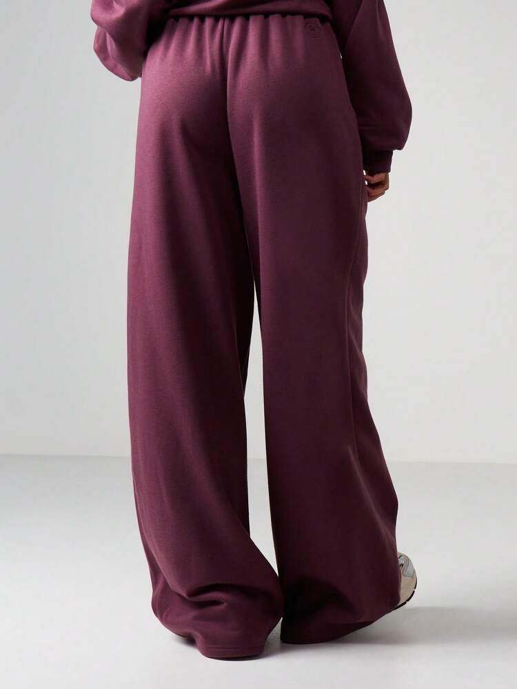 MISSGUIDED Relaxed Fit Drawstring Sweatpants With Side Pockets Elastic Waistband Wide Leg Casual Loungewear Fall Winter Comfort Pants