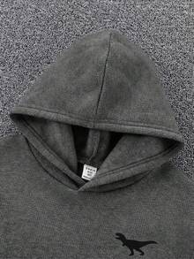 SHEIN 6pcs Kids/Tween Boys Casual Everyday Versatile Printed Hoodie Sweatshirt And Relaxed Fit Jogger Pants 2-Piece Thermal Lined Outfit Set Flash Burgundy Boho Goth Y2k Streetwear Rave Vacation Holiday Party Festival Fall Winter Winter Clothes Retro Vintage Casual Cozy - Multicolor - View 3