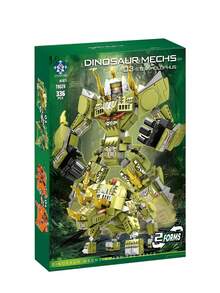 MINKOJA 可拼装可摆造型的恐龙机器人模型机械恐龙拼装套装，可动人偶玩具礼品 - 彩色 - 查看 4