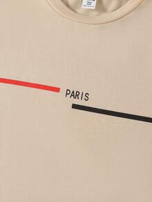 3pcs Teen Boys' Crew Neck Pullover Short Sleeve T-Shirt For Spring And Summer Summer Holiday - Black and White - View 5