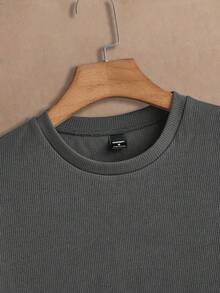 HIMLAND 男士字母图案圆领休闲短袖T恤 - 彩色 - 查看 5