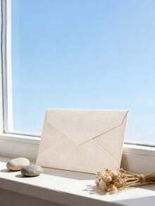 10/30/50pcs Burlap Patterned Envelopes, Vintage Love Letters, Cowhide Thick Special Paper Invitation Envelopes, Hand Account DIY Card Storage Bags, Envelopes - White - View 6