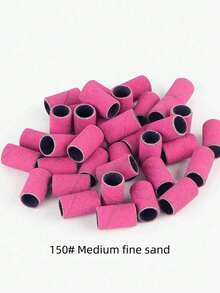 100个/盒 带金属杆的打磨带套装 指甲钻头 用于去除指甲油凝胶死皮和老茧 砂带切割器，美甲用品，美甲工具，美甲艺术工具，返校季，指甲，美甲工具，假指甲工具 - 玫紅色 - 查看 7