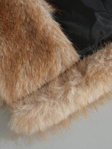 Manfinity Roghcode Men's Fleece Zip-Up Collar Fashionable Versatile Outdoor Jacket, Autumn/Winter Coats Men's Fur Coat Light Brown Jacket Fur Jacket - Khaki - View 6