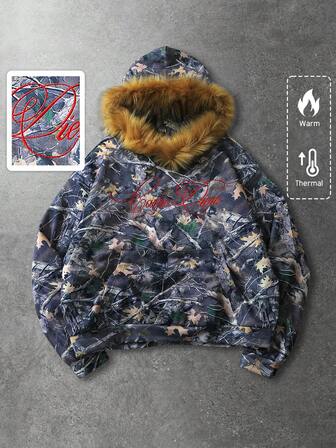 Sudadera con capucha con bolsillo y bordado de letras para hombre, prenda exterior versátil y casual para ir al trabajo, sudadera de manga larga para otoño/invierno