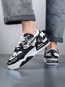 Zapatillas deportivas informales de moda para hombre,Zapatillas de tenis cómodas y ligeras,Adecuado para viajes diarios, deportes al aire libre,ideales para llevar durante todo el año - Negro - Ver 4