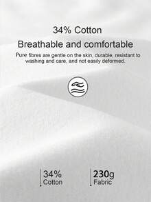 SHEIN EZwear Áo nỉ lót nhiệt cổ chéo, dáng rộng, chất liệu cotton pha trộn màu trắng, dáng rộng thoải mái cho nữ - Áo thu đông ấm áp mặc ở nhà, phong cách dịu dàng, sạch sẽ, trường học, tiệc ký túc xá, thể thao, phòng tập và thời trang đường phố - Nhiều màu - Xem 4