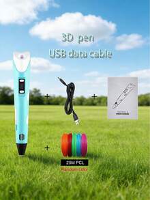 Teckwe 3D绘图笔 DIY打印笔 3D涂鸦玩具艺术工具 生日/圣诞礼物 9米/25米/50米/100米 PLA耗材补充装（耗材） - 彩色 - 查看 3