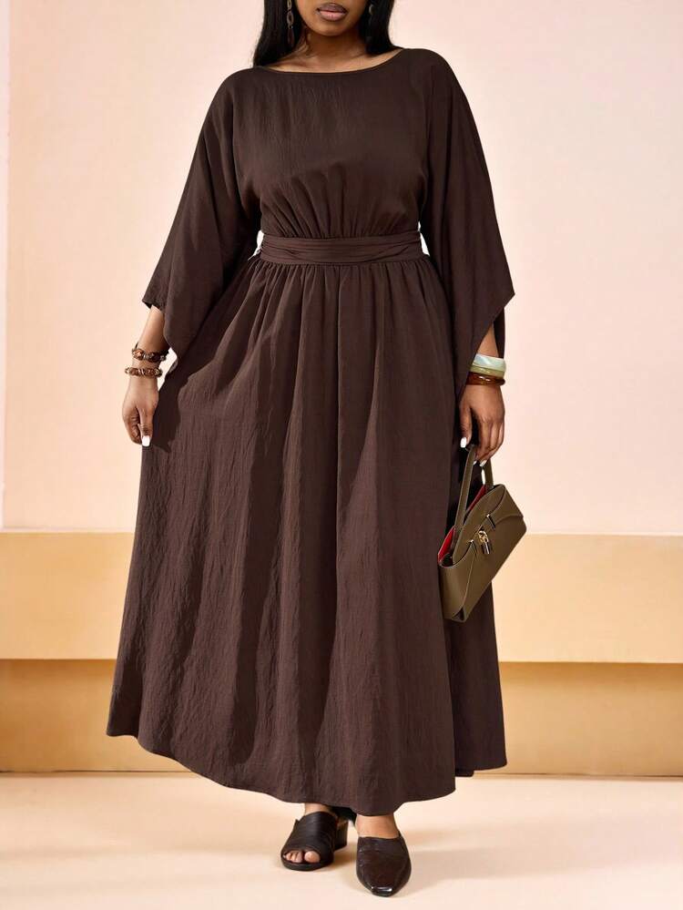 long sleeve brown wedding guest dress Brown Tango Dress | Brown Rumba Dress main image 0