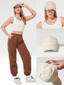 GLOWMODE Mũ Chill Topper nhẹ, thấm mồ hôi, thoáng khí, có thể điều chỉnh, thích hợp cho tập gym, tập luyện, leo núi, chạy bộ, hoạt động ngoài trời hàng ngày. - Màu be - Xem 8