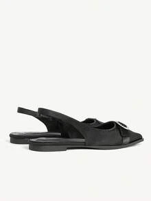 CUCCOO CHICEST Giày bệt mũi nhọn tối giản, giản dị dành cho nữ - màu đen - Xem 9