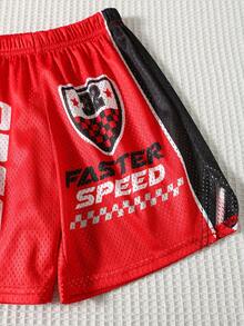 2件套男童休闲蓝白条纹polo衫短袖衬衫搭配松紧腰短裤套装，适合居家、外出、上学、旅行和度假，春夏皆宜。 - 彩色 - 查看 7