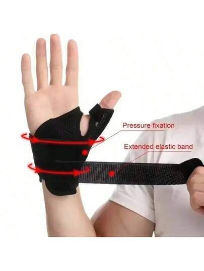 สนับข้อมือปลอกหุ้มเอ็นกีฬา พร้อมสายรัดมือรองรับสำหรับการฟื้นฟู, กล้ามเนื้อเมื่อยล้า และการป้องกันการออกกำลังกายสำหรับผู้ชายและผู้หญิง