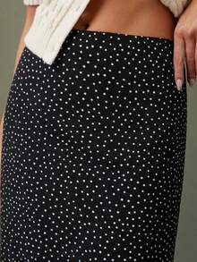 WESTFADE Plaid Chiffon High Waist A Line Midi Skirt Fall, Autumn, Winter, Boho , Casual Western Wear For Women, Cute Country Concert - Black - View 4