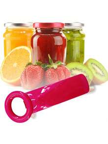1PC Hot Pink Can Opener Bottle Opener Jar Lid Remover Multi Function Kitchen Tool For Home Camping Travel Dorm Essentials Gadget - Hot Pink - View 4