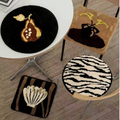 Cirelle Fun Cartoon Flocked Tush Cushion - Home & Office Desk Chair Pad, Comfy Year-Round Seat Pillow