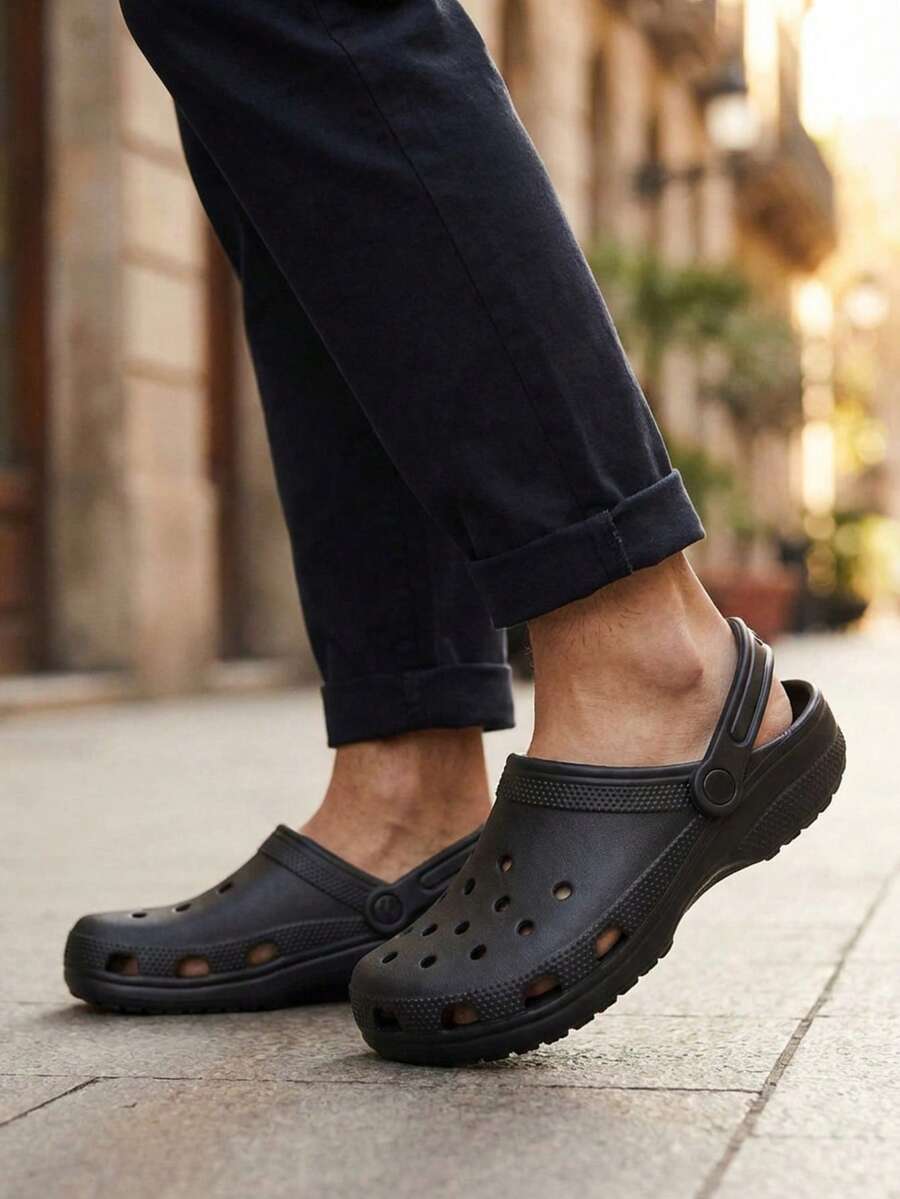 Sandalia Chancla Pantunfla Clogg , Material Eva Hombre Cómoda Ligera - Negro - Ver 1