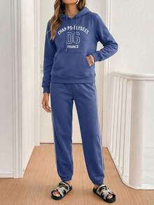 Pants Big City Para Dama Con Sudadera Pullover Y Gorro - Morado - Ver 3