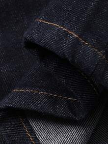 DAZY 男士纯蓝色原色牛仔裤，秋季款 - 藍色 - 查看 6