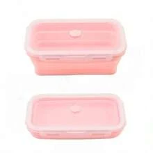 صندوق غداء قابل للطي قطعة واحدة، صندوق غداء من السيليكون، صندوق تخزين سلطة الفواكه، صندوق تخزين طعام محمول للسفر، حاوية تخزين طعام للنزهات والتخييم، مع غطاء محكم الإغلاق وصمام تهوية، مانع للتسرب وسهل التنظيف - متعدد الألوان - مشاهدة 21
