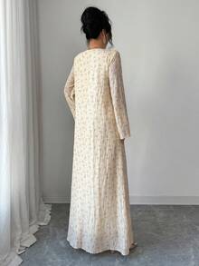 Yasmyna Women's Casual Daily Dress Kaftan Jalabiya Dress - Yellow - View 2