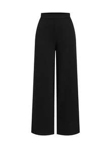 Ellevyn Conjunto de cardigan de manga larga y pantalones de punto con estampado total, ropa cómoda de otoño e invierno para mujeres - Negro - Ver 5