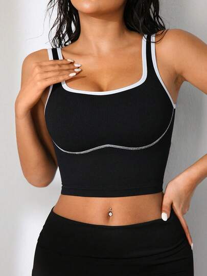 NudeFit 1pc Women Seamless Comfortable Short Sports Camisole Top