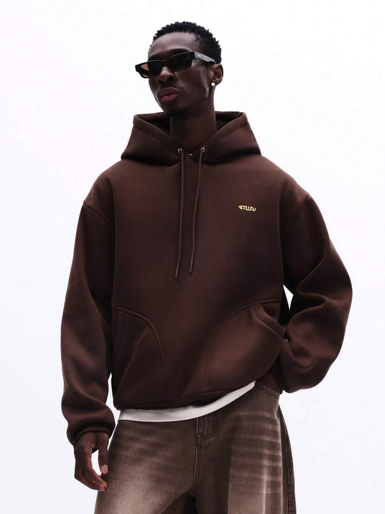 Boxy Overhead Hoodie With Camo Number Print