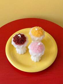 Joivida 1pc/3pcs Hand-Held Bouquet Rose Candle, In The Shape Of A Rose Bouquet, Suitable For Scented Candles, Resin Casting, Decorative Items, Home Decoration And Festival Gifts, Three-Dimensional Flower Scented Candle Creativity - Multicolor - View 3