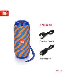 Teckwe 便携式无线音箱，防水，低音炮，FM收音机，AUX和TF音乐输入，迷你柱式音箱 - 彩色 - 查看 14