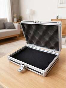 1个可上锁铝制收纳盒 - 黑色多功能安全收纳盒，可存放珠宝、现金、硬币、银行卡和钥匙 - 适用于家庭、办公室、旅行的便携式隐藏式安全收纳盒 - 设计紧凑，结构坚固，采用优质金属，安全隐蔽，专为注重安全的用户设计的珠宝盒