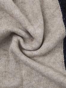 Franclia Plus Size Women Vintage French Style Loose Fit Round Neck Long Sleeve Contrast Trim Knit Cardigan, Women Casual Outerwear For Autumn/Winter Knitwear Button Up Sweater Sweater For Women Thin Sweater