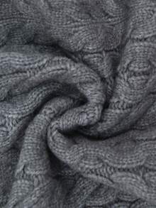 Franclia Women's Plus Size Solid Color Tie-Up Round Neck Knitted Vest Cardigan, Suitable For Spring And Autumn Cute Cardigan Cardigan Top Braided Cardigan Gray Cardigan Knit Cardigan - Grey - View 5