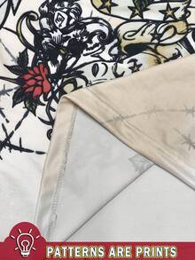 Glimmora Y2K露肩印花女式T恤，时尚百搭，适合音乐节、派对、朋克风等场合，是送给兄弟姐妹的绝佳礼物，可爱又充满2000年代复古风情。 - 彩色 - 查看 5