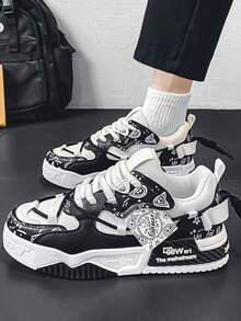 Zapatillas deportivas informales de moda para hombre,Zapatillas de tenis cómodas y ligeras,Adecuado para viajes diarios, deportes al aire libre,ideales para llevar durante todo el año - Negro - Ver 2