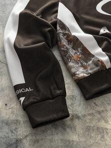 Men's AXEPEAK Casual Pullover Pullover Sweatshirt + Fashionable Wide-Leg Pants Set