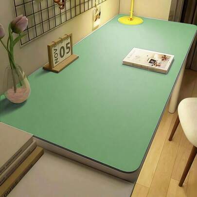 1 Peça de Tapete de Mesa Verde de Proteção Ocular em Couro PU, Toalha de Mesa para Estudo de Crianças, Tapete de Mesa de Computador à Prova de Poeira, Fácil de Limpar, Antiderrapante e à Prova de Óleo