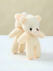 6 Stück/12 Stück, Mini Teddybär Puppe Plüsch Bär Geschenk, DIY Schlüsselanhänger Tasche Anhänger, geeignet als Geschenk für Hochzeit, Geburtstag, Geschenkbox Puppe Spielzeug, Geburtstagstorte, Hochzeitsdekoration, Party Geschenkartikel, Ornamente, DIY Zubehör, Bär, Teddy, Teddybär