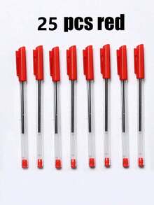 25 Pcs Ballpoint Pens Watertight Creative Plastic Ballpoint Pens For Male And Female Students, Writing, Note-Taking, Marking, Drawing,Stationery,School Supplies Back To School - Multicolor - View 9