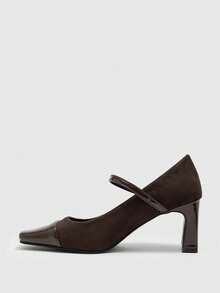 CUCCOO BIZCHIC Women's Elegant Commuter Buckle Pumps - Coffee Brown - View 10