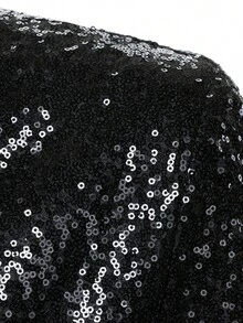 Manfinity AFTRDRK 男士时尚亮片派对西装外套 - 黑色 - 查看 5