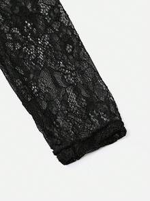 Nuvra Robe de maintien à manches longues et décolleté profond avec double couche et doublure. Robe galbante et sculptante pour la taille et les fesses, longueur intégrale - Noir - Voir 9